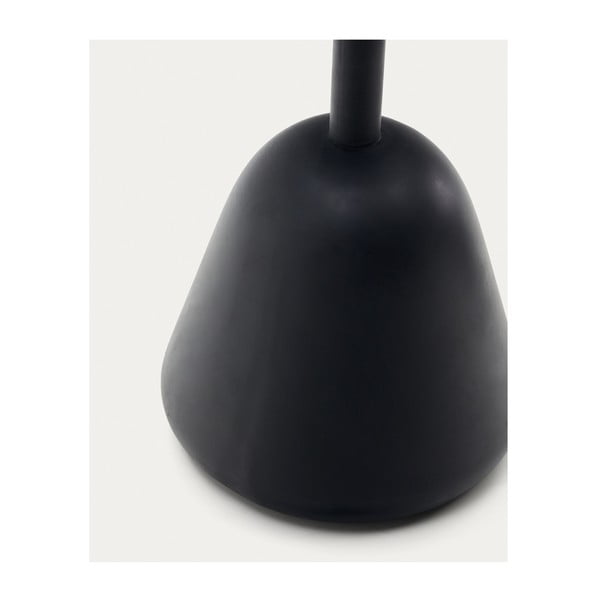 Okrogla mizica v črni in naravni barvi z mizno ploščo iz akacije ø 43 cm Saura – Kave Home-image-3