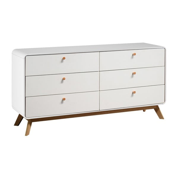 Bela nizka komoda 150x74 cm Caitlin – Støraa-image-4