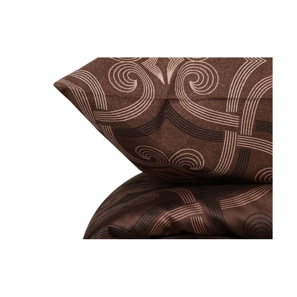 Rjava posteljnina za zakonsko posteljo iz bombažnega satena 200x200 cm Pandora – Mijolnir-image-4