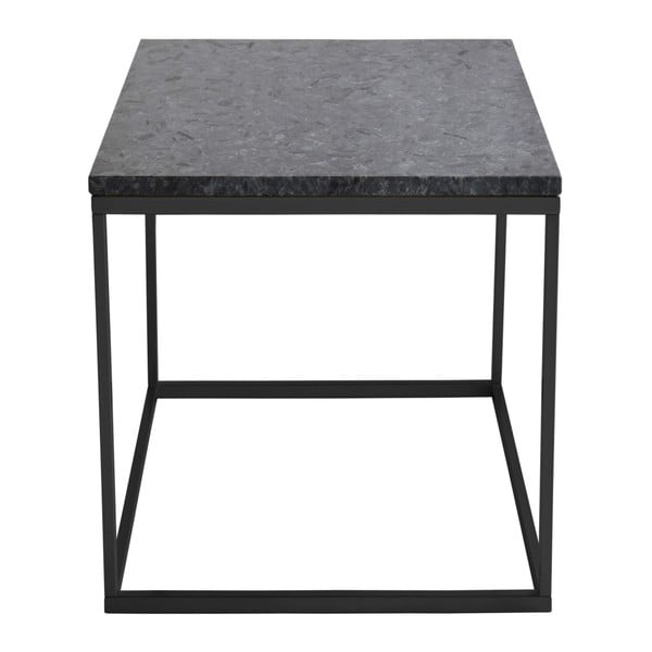 Stranska mizica iz črnega granita s črnim podstavkom RGE Accent, širina 50 cm