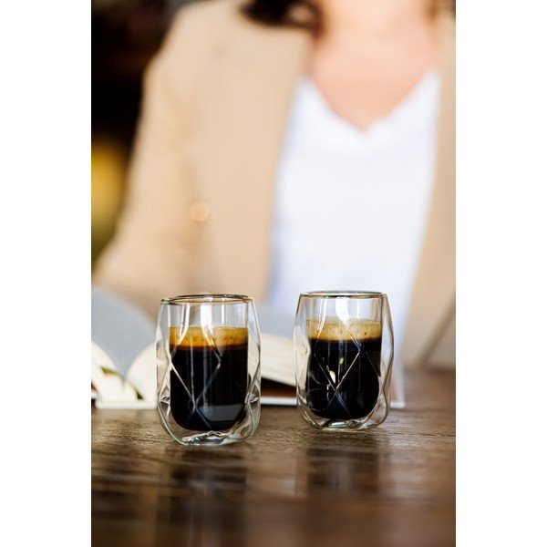 Skodelice v kompletu za espresso z dvojno steno 2 ks 100 ml Geo – Vialli Design-image-1