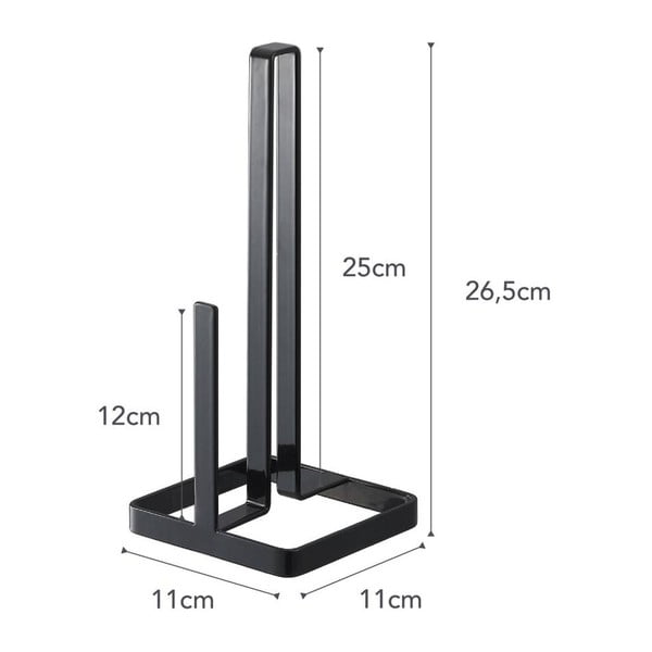 Črno držalo za papirnate brisače YAMAZAKI Tower-image-2