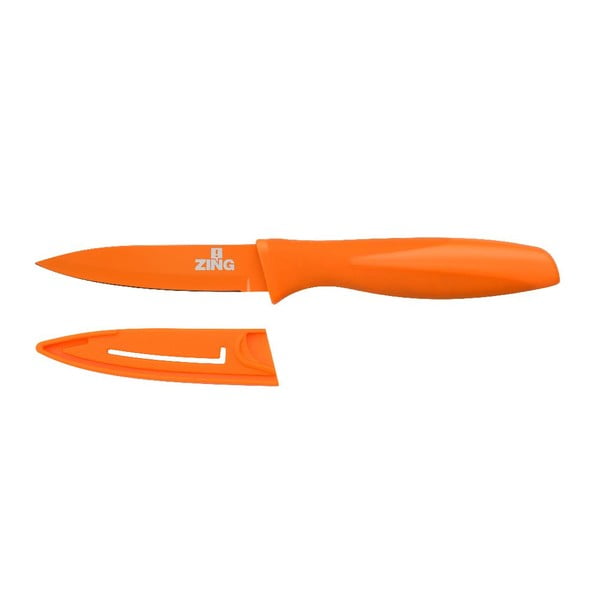 Oranžen nož s pokrovom Premier Housewares Zing, 8,9 cm
