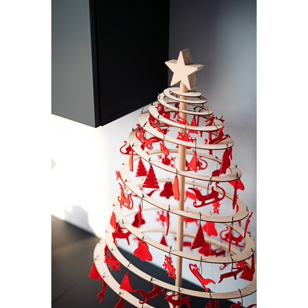 Lesena zvezda za dekorativno božično drevo Spira Small-image-1