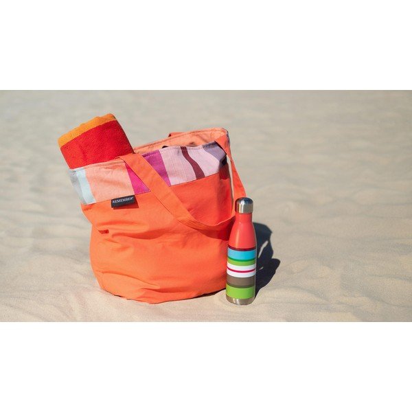 Oranžna bombažna torba za plažo Remember Coral-image-1