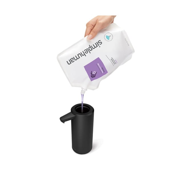 Črn jeklen avtomatski dozirnik za milo 266 ml – simplehuman-image-4