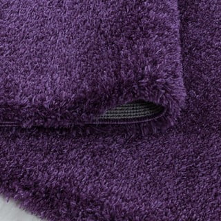 Temno vijolična okrogla preproga ø 160 cm Fluffy – Ayyildiz Carpets
