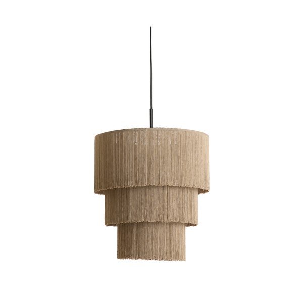 Sivorjava viseča svetilka s tekstilnim senčilom ø 10 cm Malaika – Light & Living