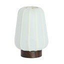 Bela kovinska namizna svetilka s tekstilnim senčilom (višina 29 cm) Bibia – Light & Living