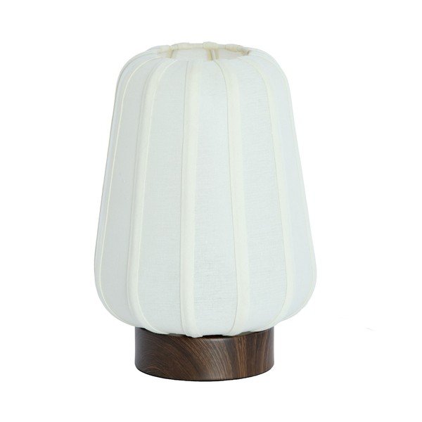Bela kovinska namizna svetilka s tekstilnim senčilom (višina 29 cm) Bibia – Light & Living