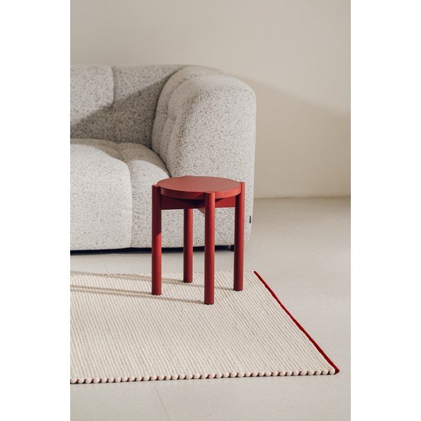 Rdeča/bež ročno tkana volnena preproga 140x200 cm Lenu – noo.ma-image-4