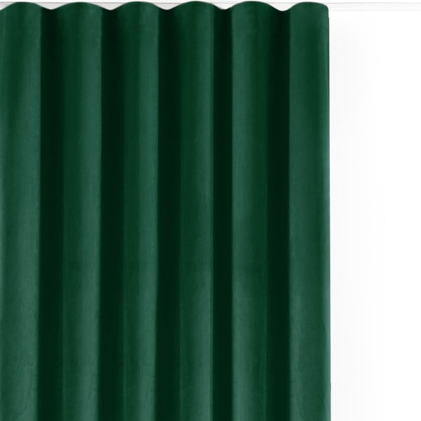 Zelena žametna zavesa za delno zatemnitev 200x225 cm Velto – Filumi