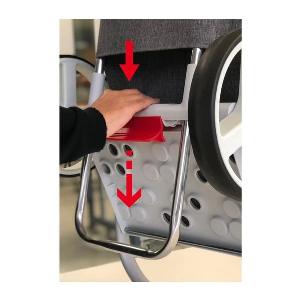 Nakupovalna torba na kolesih 53 l Com Tweed Polar Black Tube - Rolser-image-3