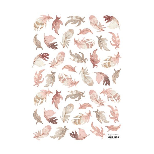 Nalepke 30x42 cm Feathers – Lilipinso