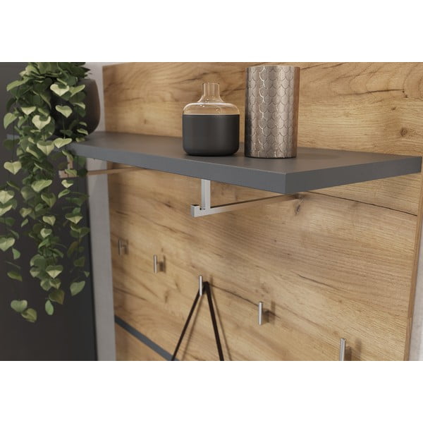 Garderobni panel v hrastovem dekorju v naravni barvi Lissabon – Germania-image-3