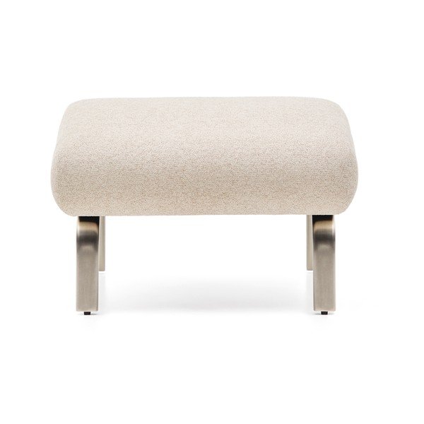 Bež tabure iz šenilje Amsen – Kave Home-image-3