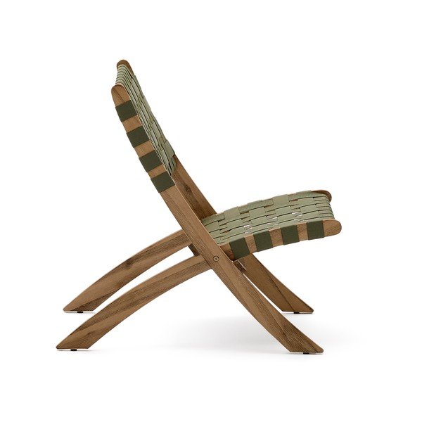 Zelen vrtni fotelj iz masivnega lesa Chabeli – Kave Home-image-3