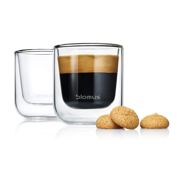 Kozarci z dvojno steno v kompletu 2 ks 80 ml Nero – Blomus-image-2