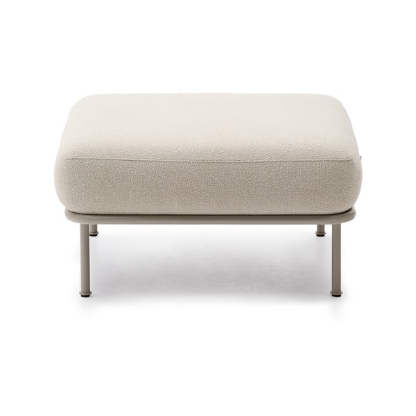 Bež tabure iz tkanine bouclé Aurum – Kave Home