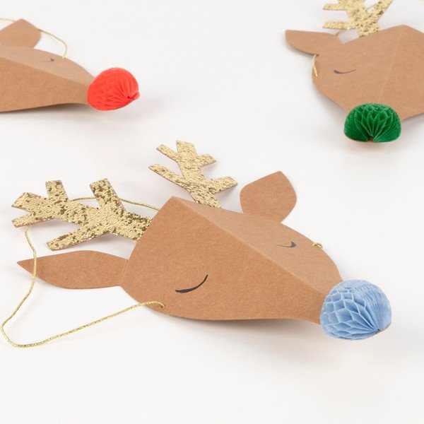 Party klobučki v kompletu 6 ks Reindeer - Meri Meri-image-2