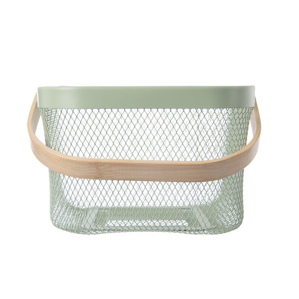 Žična kovinska košara 24,5x24,5x30 cm Greenish – Orion-image-2