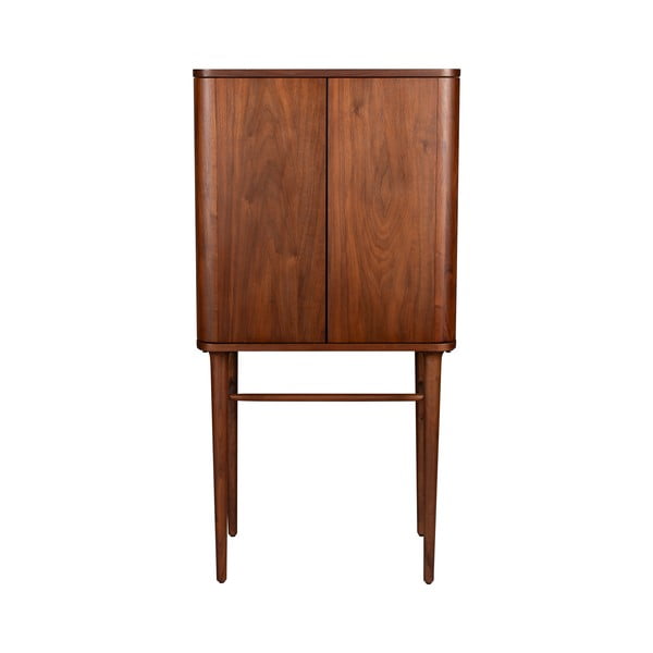 Rjava omarica v orehovem dekorju z drsnimi vrati 62x125x45 cm Morrison – Dutchbone