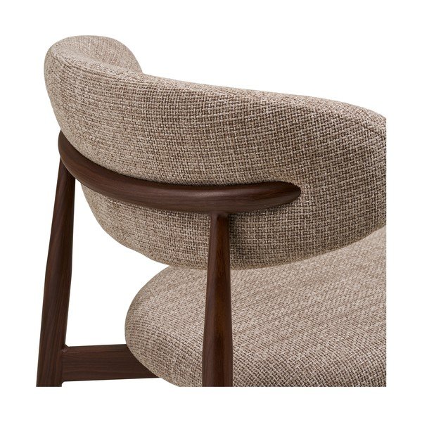 Bež/temno rjav oblazinjen jedilni stol Levanto – House Nordic-image-4