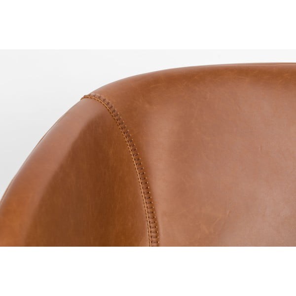 Rjav usnjen fotelj Zuiver Feston-image-1