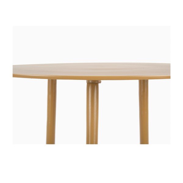 Gorčično rumena kovinska odlagalna mizica Leitmotiv Supreme, ø 37 cm-image-1