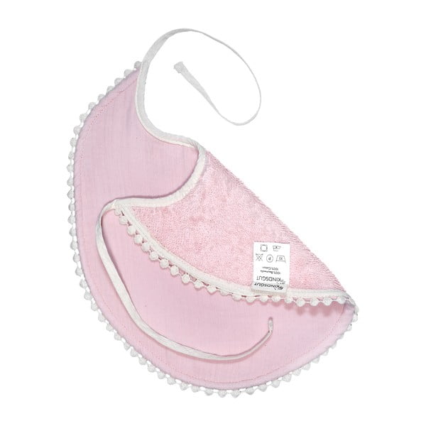 Roza muslinski slinček Kindsgut London-image-3