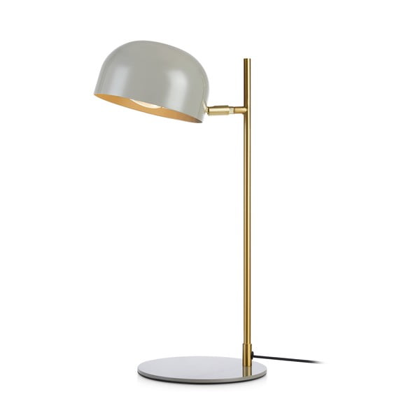 Siva namizna svetilka s stojalom v bakreni barvi Markslöjd Pose