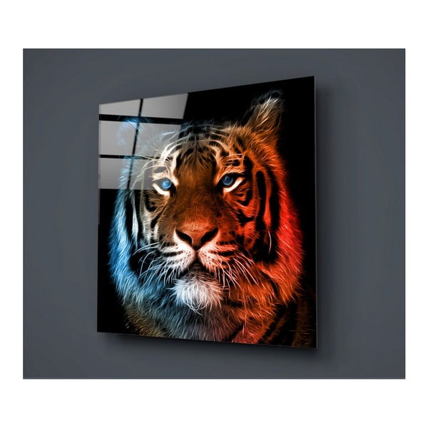 Steklena slika Insigne Lion Colorful, 40 x 40 cm