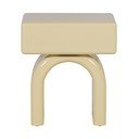 Svetlo rumena nočna omarica v sijajnem dekorju Zorel – WOOOD