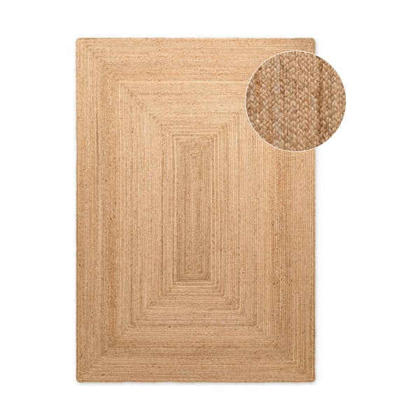 Obojestranska ročno tkana preproga iz jute v naravni barvi 160x230 cm Sharmila Natural Brown – Hanse Home