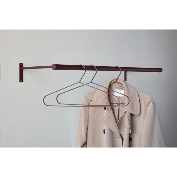 Bordo rdeč stenski obešalnik iz nerjavečega jekla 90 cm Hang-It – Mette Ditmer Denmark-image-2