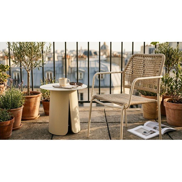 Aluminijasta okrogla vrtna mizica ø 45 cm Bryan – Bizzotto-image-1