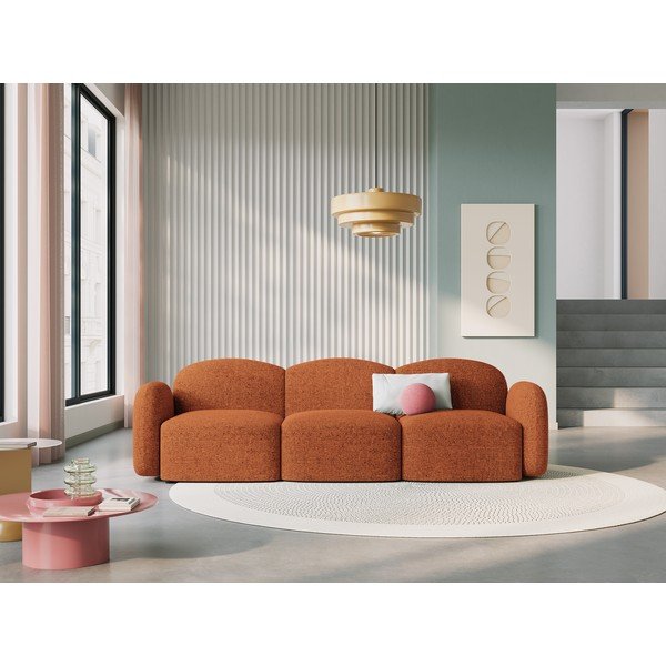 Oranžna sedežna garnitura 272 cm Blair – Micadoni Home-image-1