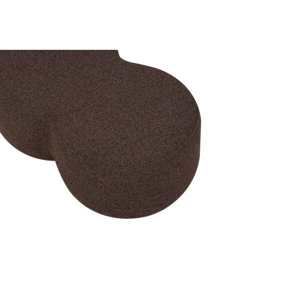 Temno rjav tabure iz tkanine bouclé Umbo – noo.ma-image-3