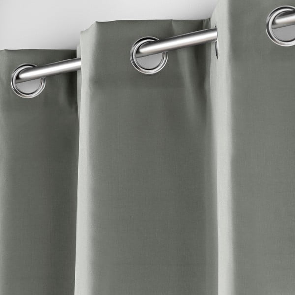 Siva izolacijska zavesa iz mikrovlaken 135x180 cm Micropolar – douceur d'intérieur-image-1