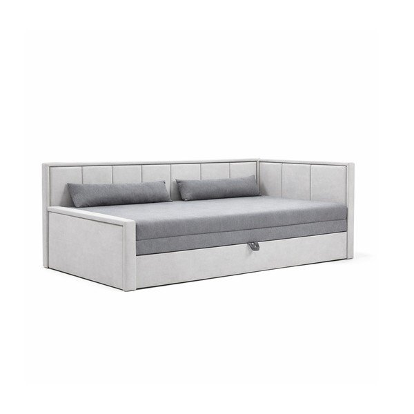 Siva raztegljiva/s prostorom za shranjevanje sedežna garnitura iz šenilje 214 cm Fulgeo – ELTAP