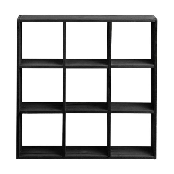 Črna večnivojska polica iz masivnega bora 46 cm Moss – House Nordic-image-3