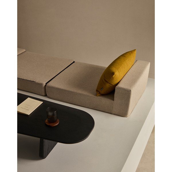 Sivo-bež raztegljiv fotelj Arty – Kave Home-image-1