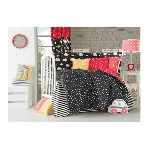 Rdeča otroška okrasna blazina z bombažem Mike & Co. NEW YORK Pillow toy Panda, 25 x 36 cm-image-2