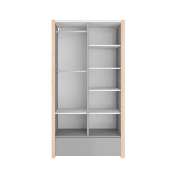 Siva dvovratna garderobna omara BELLAMY Pinette-image-3