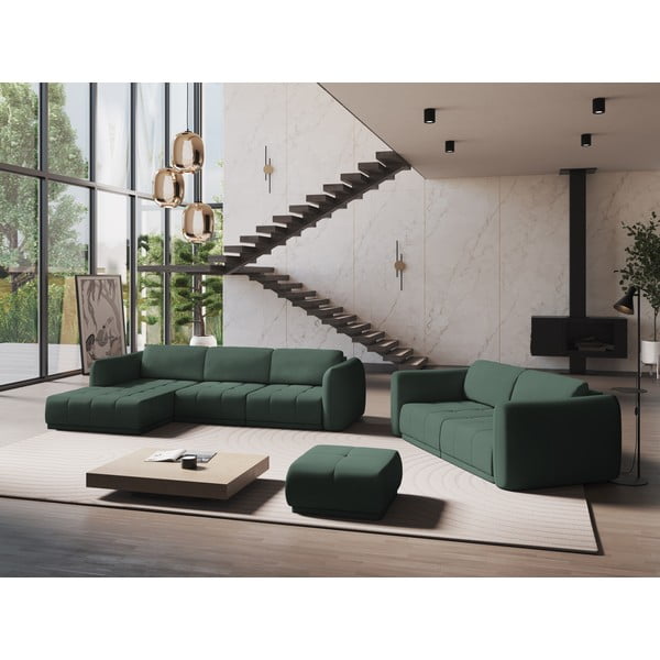 Zelena kotna sedežna garnitura (levi kot) Hoku – Makamii-image-1