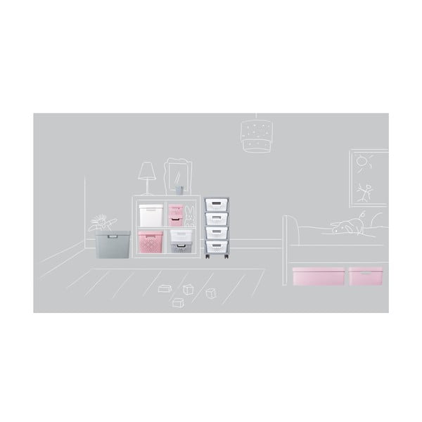 Bel/siv plastičen regal na koleščkih 29,5x65,5 cm Infinity – Curver-image-3