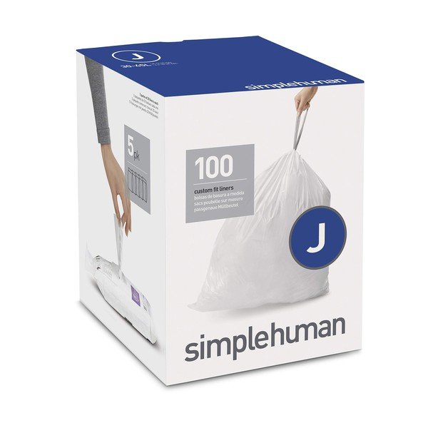 Vrečke za smeti 100 ks z zateznim trakom 45 l J – simplehuman