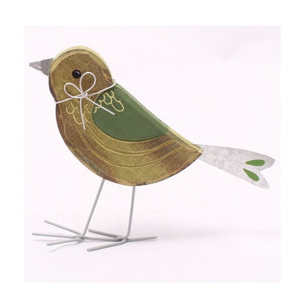 Dekorativna lesena ptica, 14 cm
