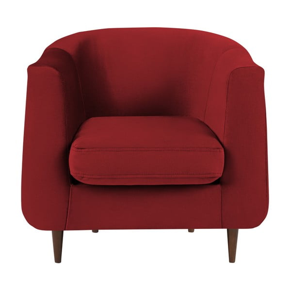 Rdeči žametni fotelj Kooko Home Glam