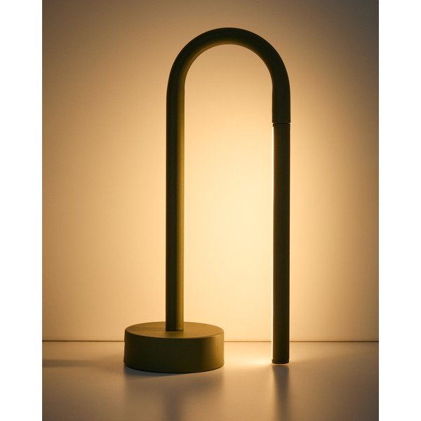 Zelena kovinska LED namizna svetilka (višina 30 cm) Bow – Kave Home-image-1